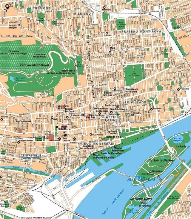 Mappa stradale di Montreal