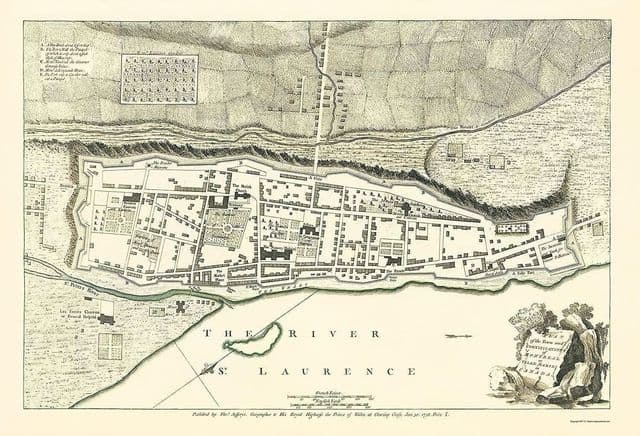 Mappa antica di Montreal